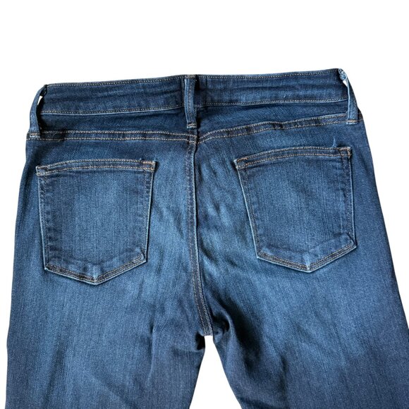 Just Black dark wash button zip five pocket stretchy skinny blue jeans 29/8 - Picture 4 of 11